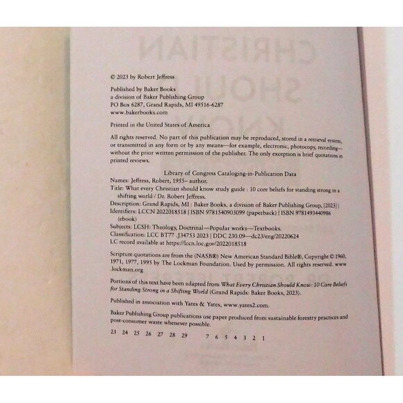 What Every Christian Should Know Study Guide by Robert Jeffress 10 Core Beliefs - Picture 3 of 3